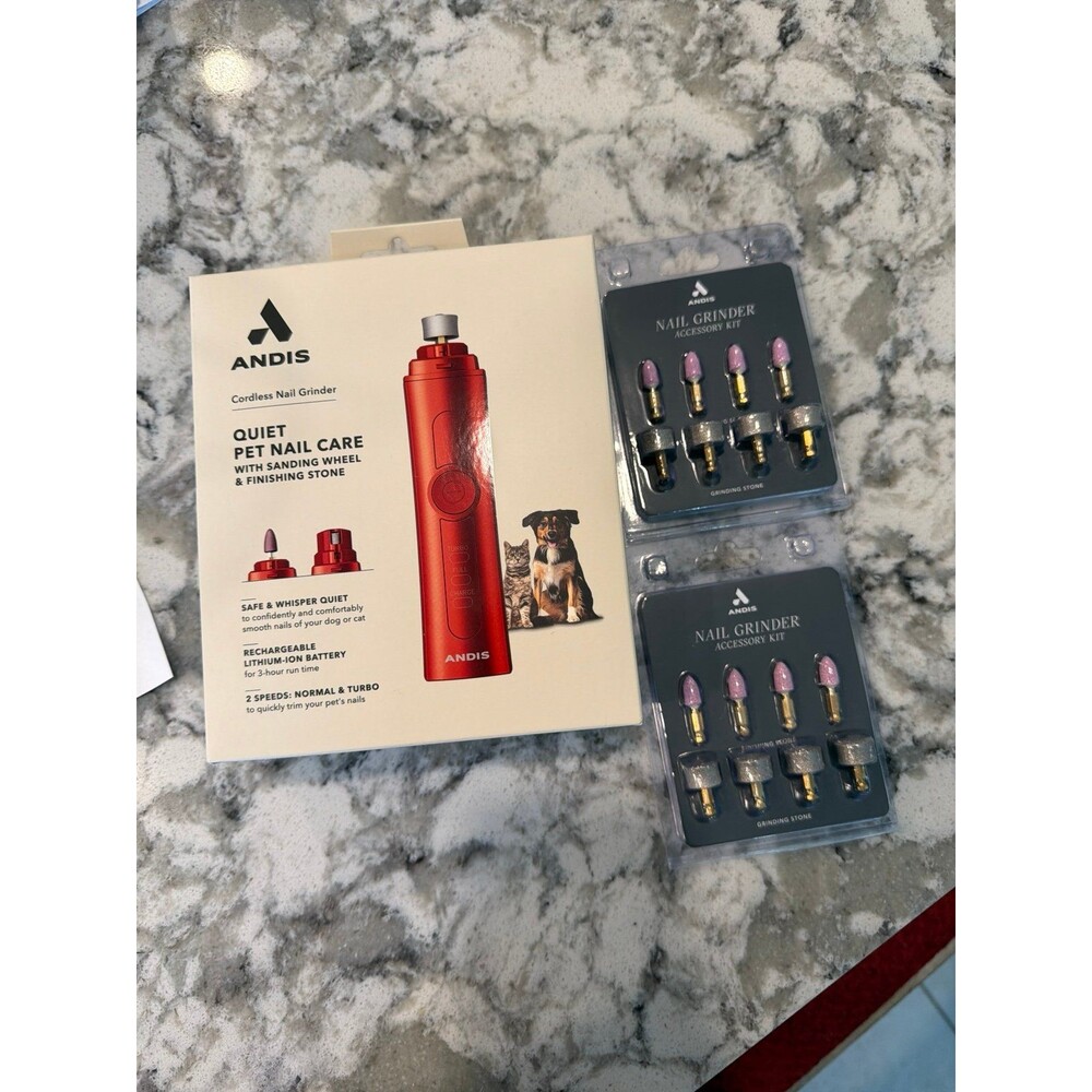 Andis Quiet 2-Speed Cordless Rechargeable Pet Nail Grinder